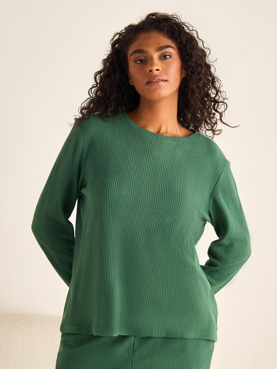 Waffle Textured Pyjama Set