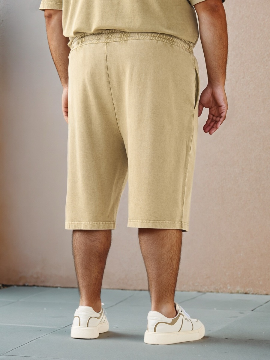 Plus Size Eagles Print Regular Fit Shorts