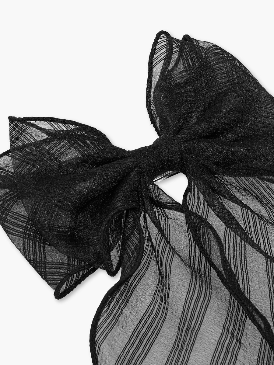 Sheer Bow Barrette Hair Clip