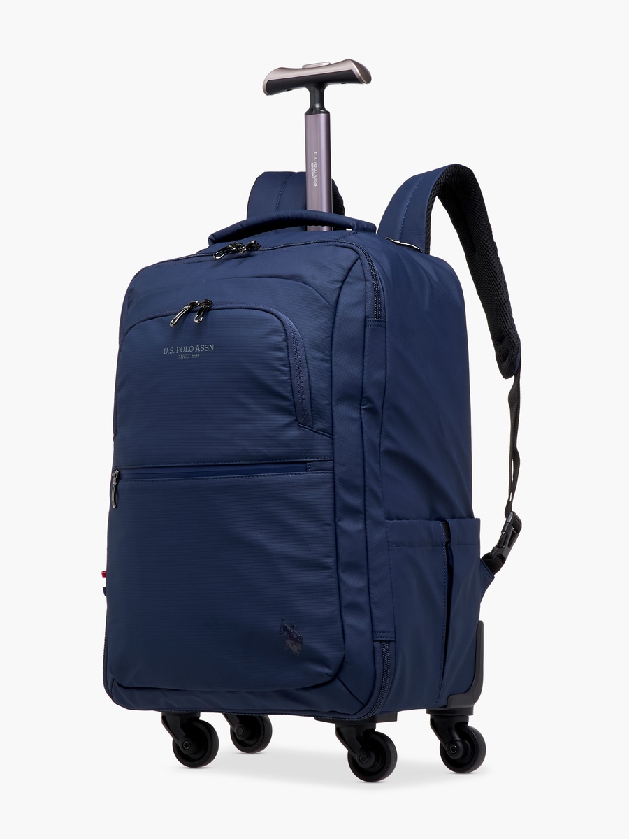 Logo Detail 19-inch Trolley Backpack with Retractable Handle - 60x35x32 cm