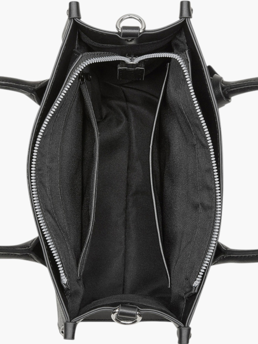 Printed Tote Bag with Double Handle and Zip Closure