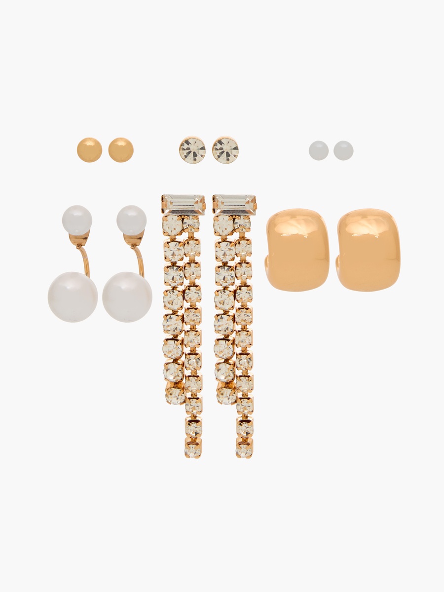 Assorted Earrings with Pushback Closure - Set of 6