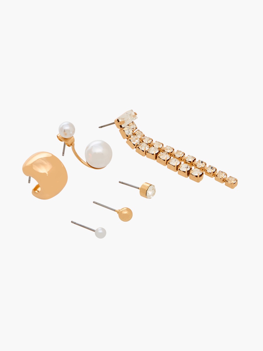 Assorted Earrings with Pushback Closure - Set of 6