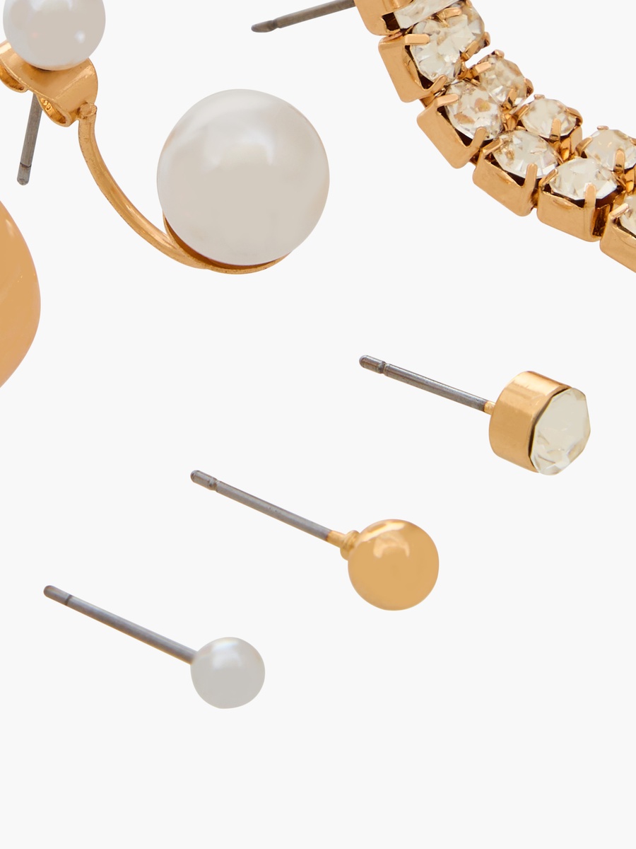 Assorted Earrings with Pushback Closure - Set of 6