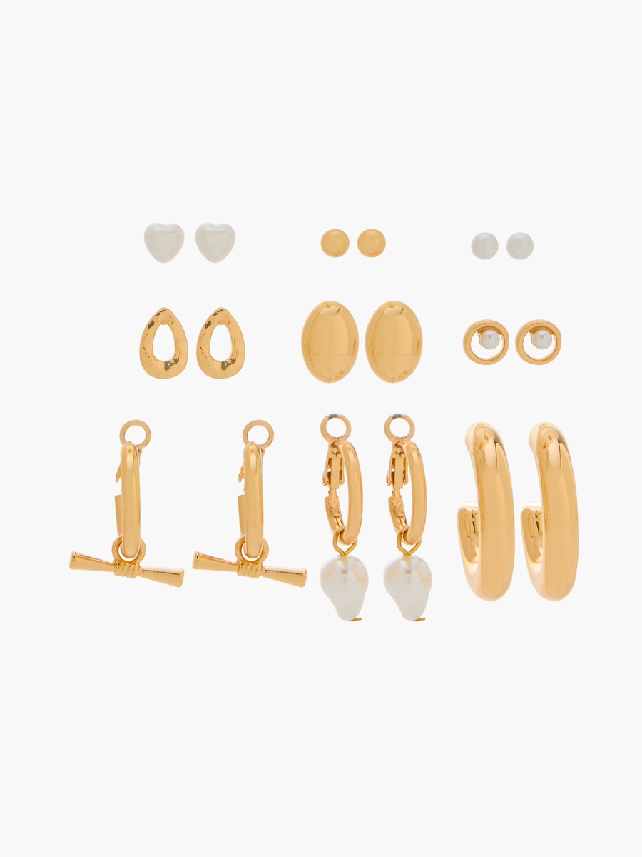 طقم حلقان متنوعة - 9 قطع
