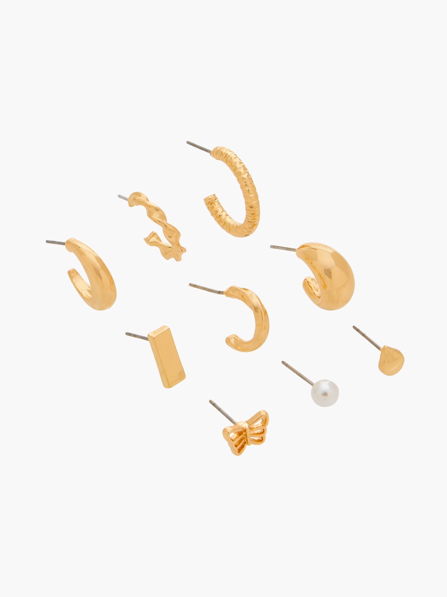 Assorted Earrings with Pushback Closure - Set of 9