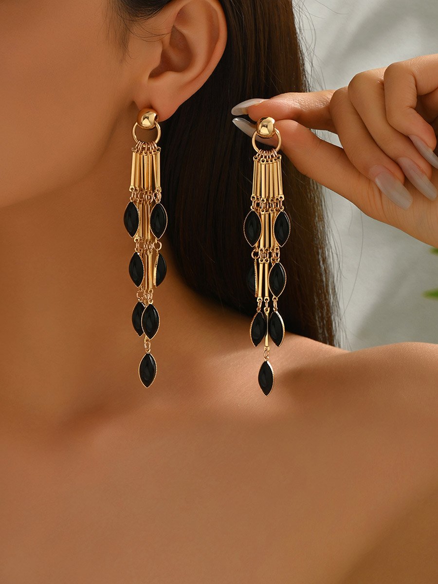 Women Metal Tassel Earrings