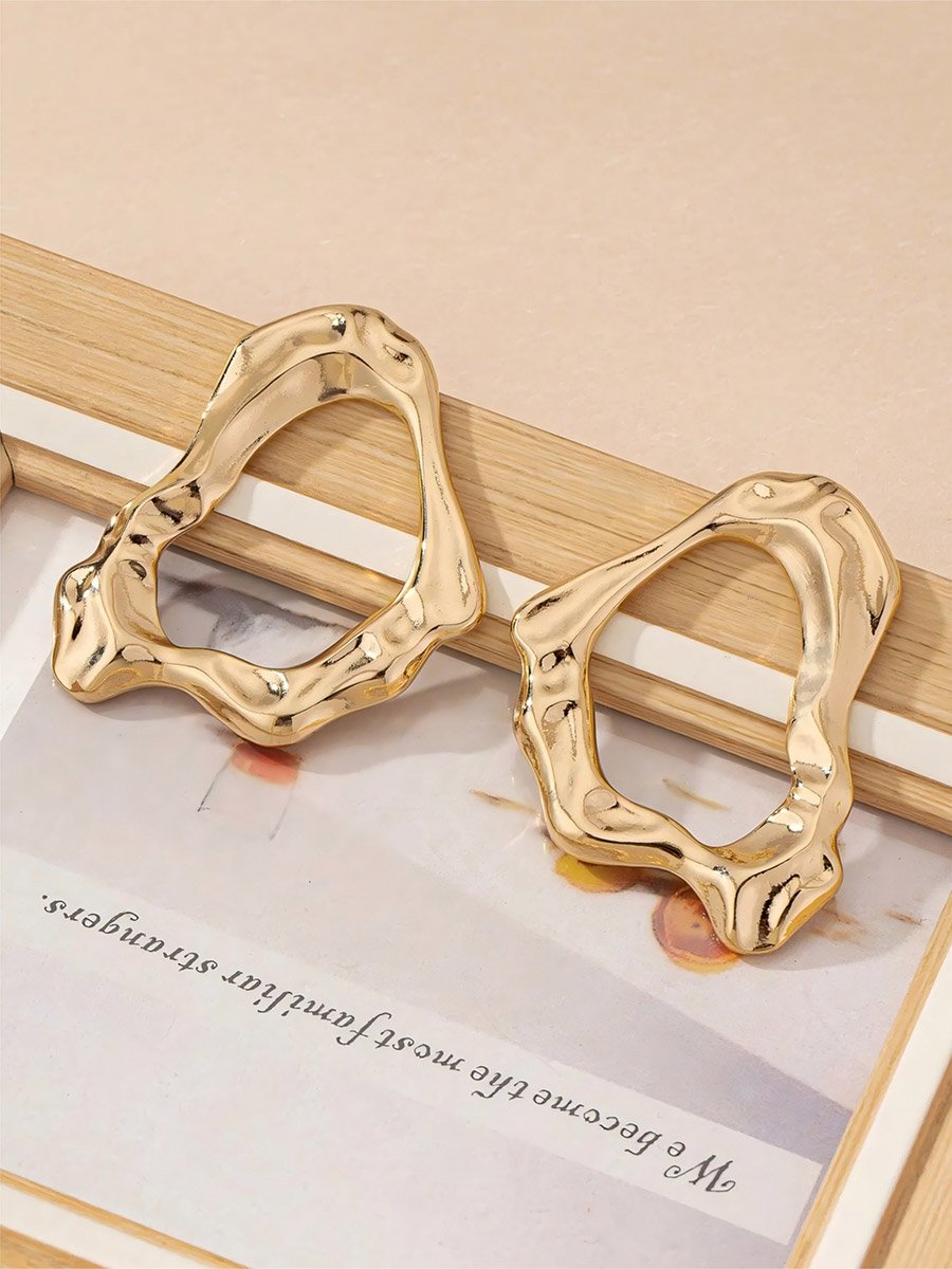 Women Chunky Hollow Earrings