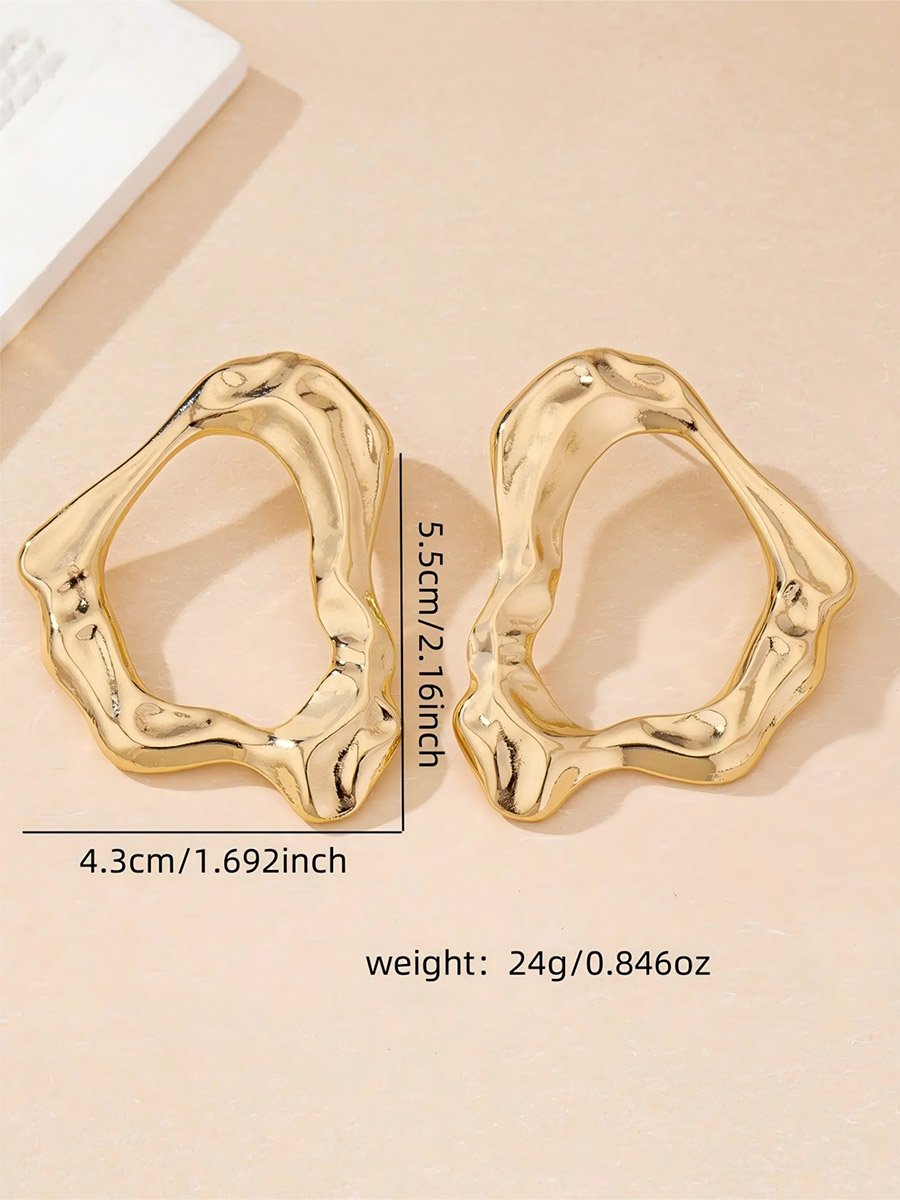 Women Chunky Hollow Earrings