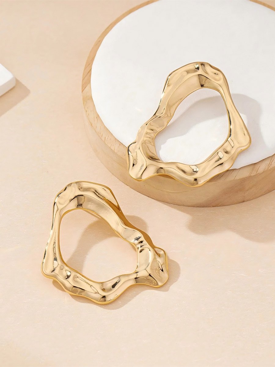 Women Chunky Hollow Earrings