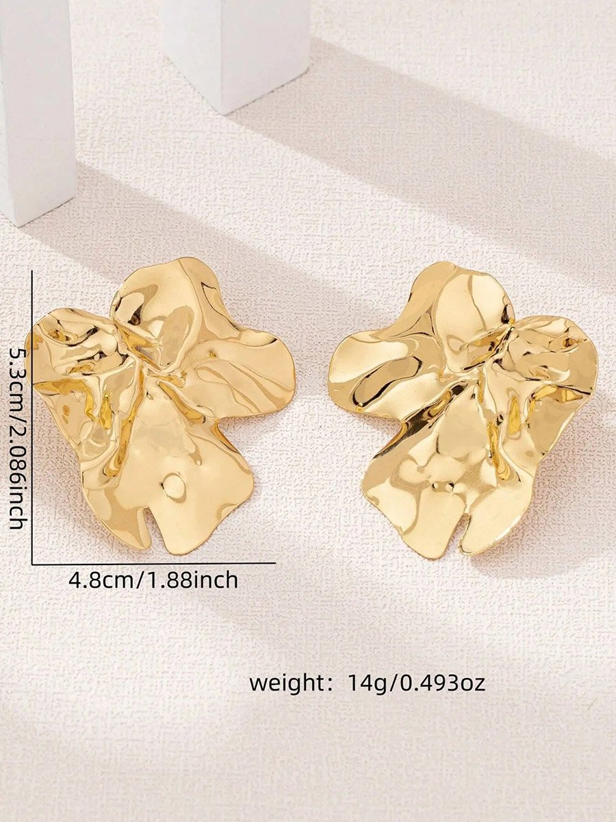 Women Chunky Geo Design Earrings