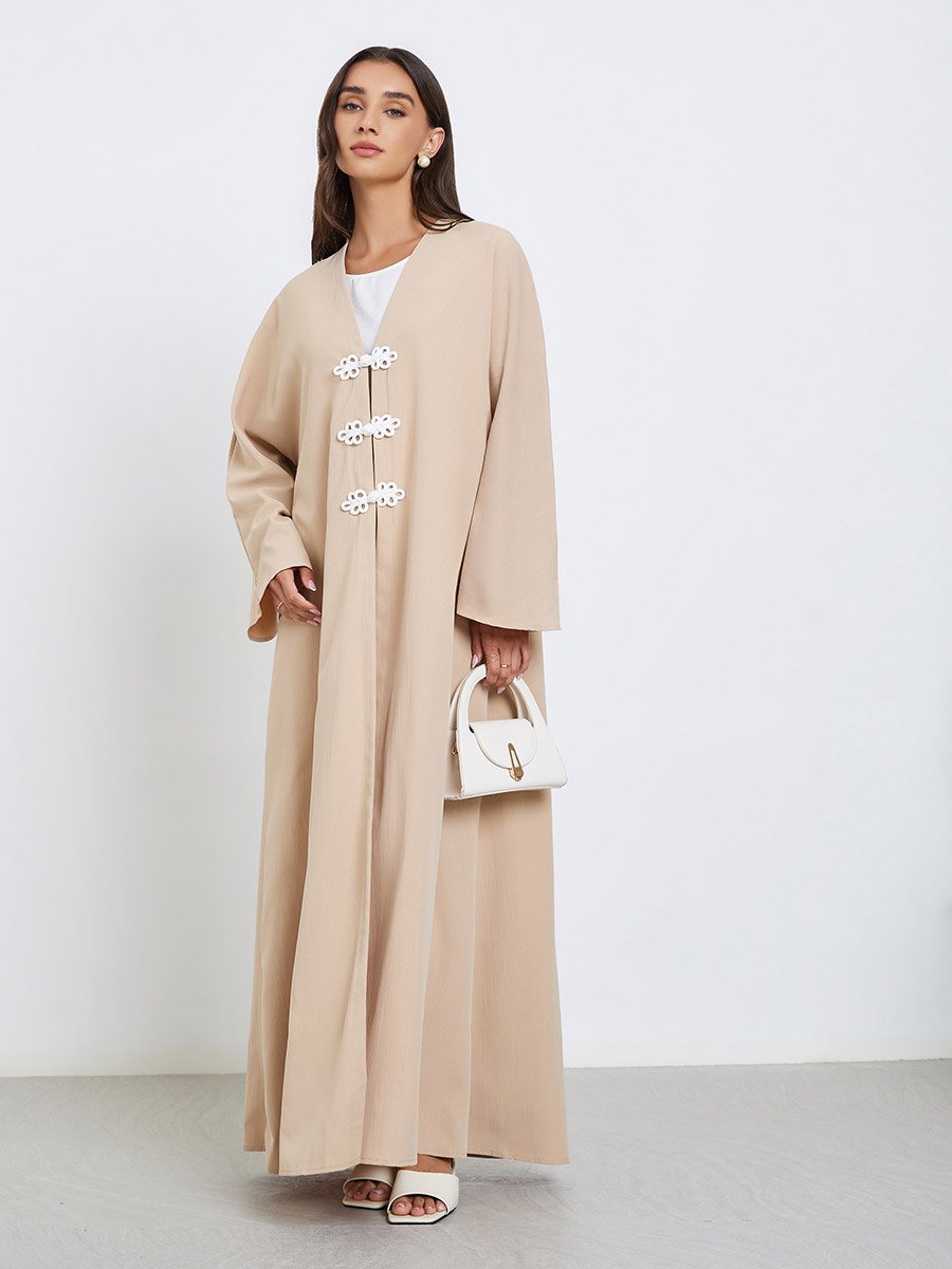 Solid Knot Detail Abaya