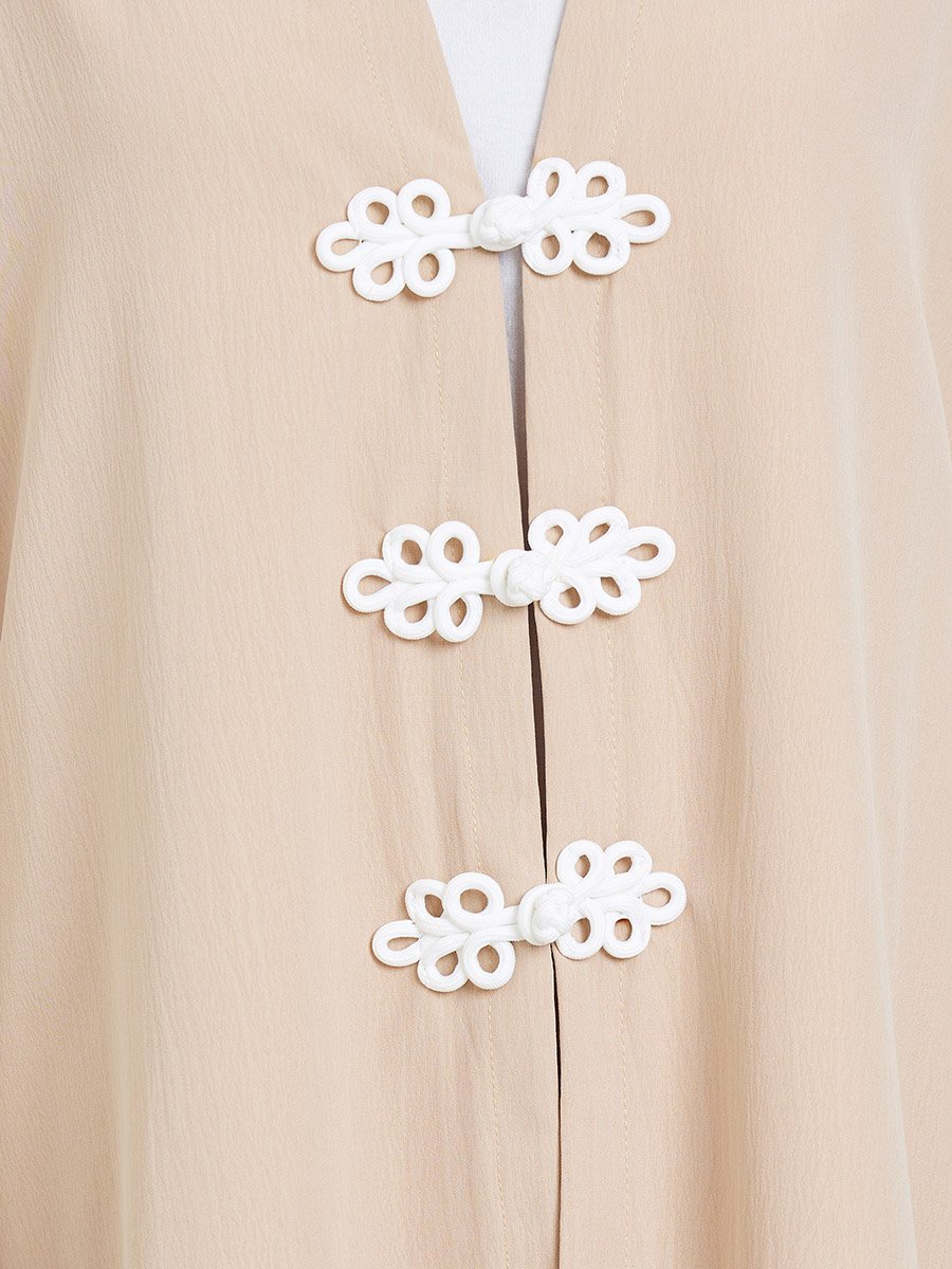 Solid Knot Detail Abaya