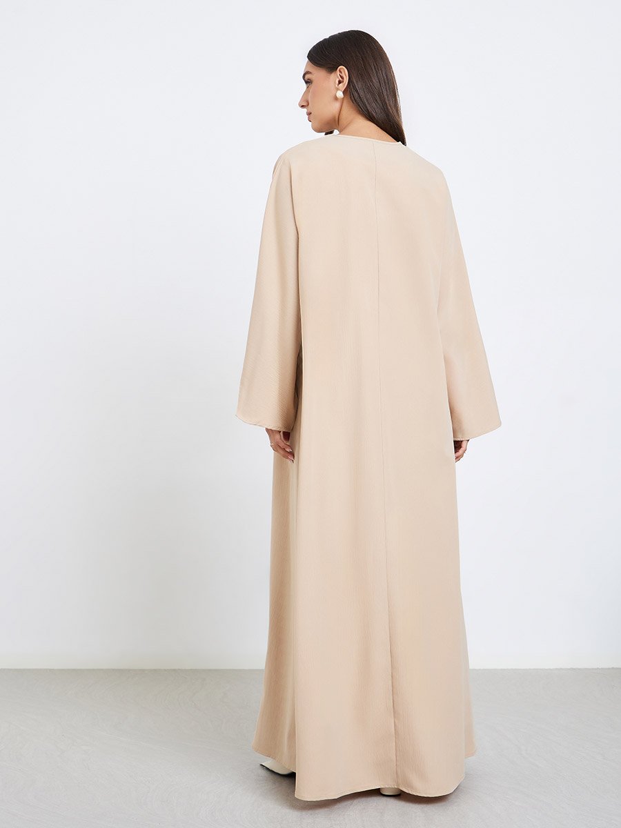 Solid Knot Detail Abaya