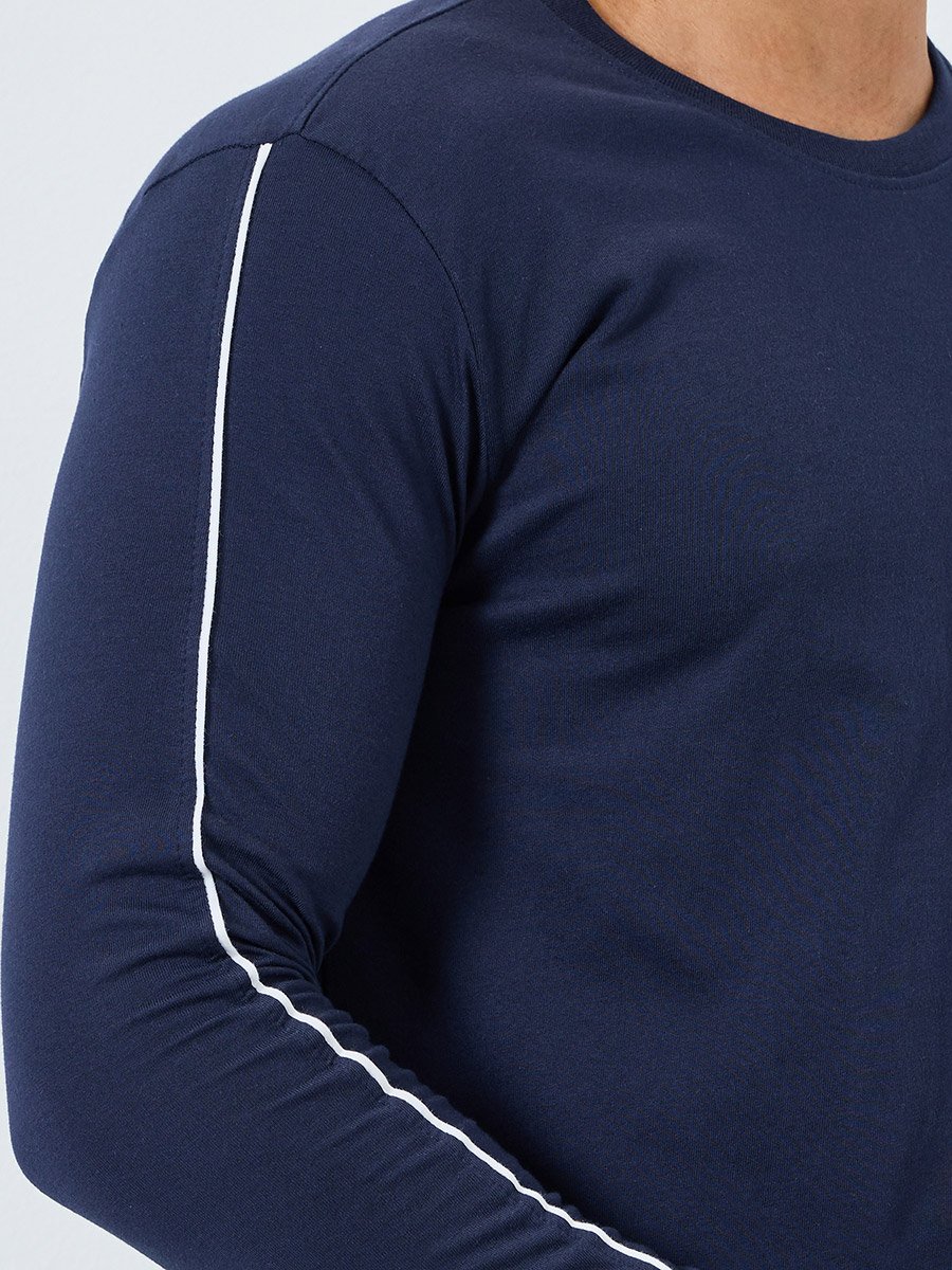 Men Solid Long Sleeves T-Shirt and Pyjama Set