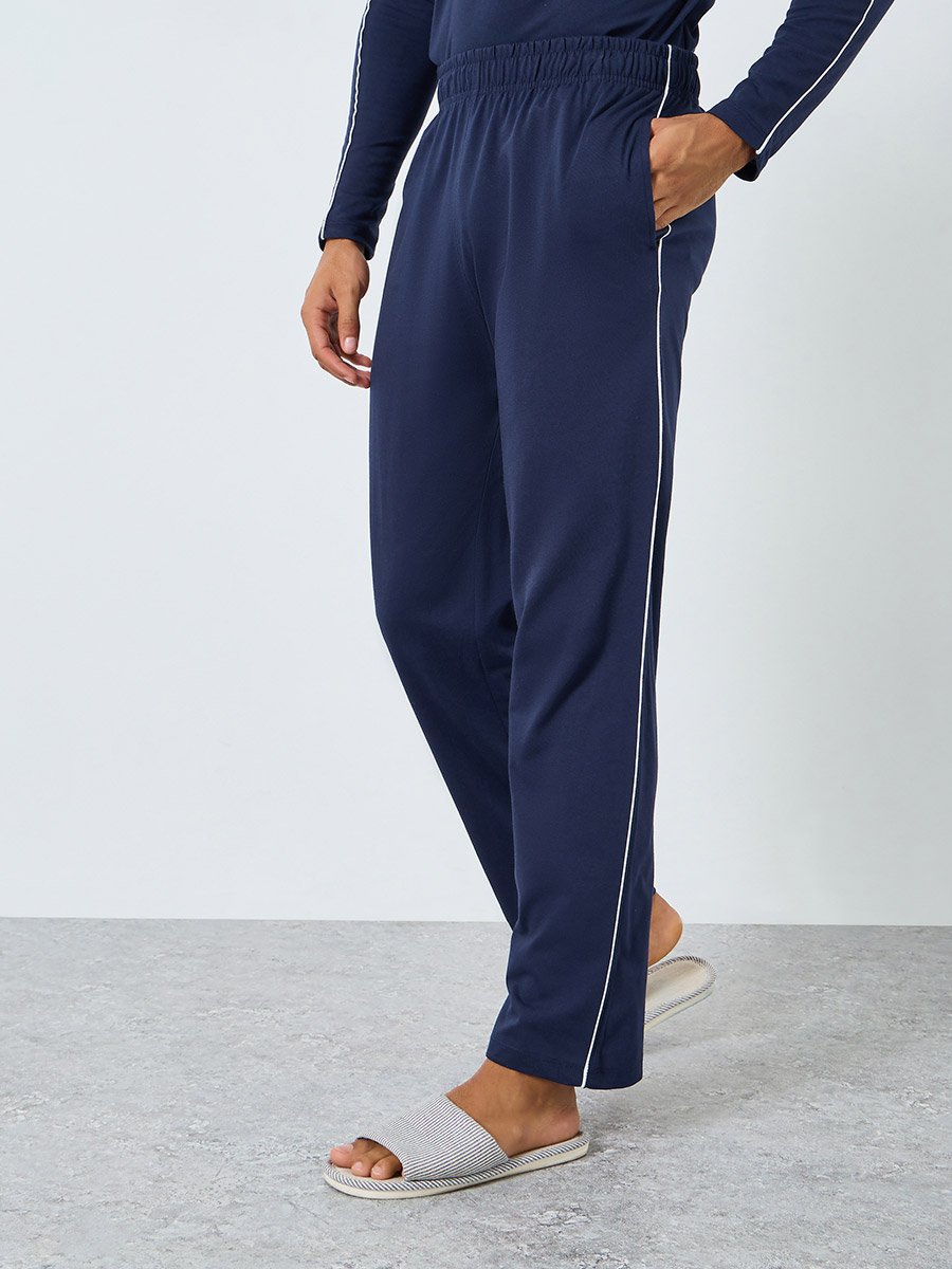 Men Solid Long Sleeves T-Shirt and Pyjama Set