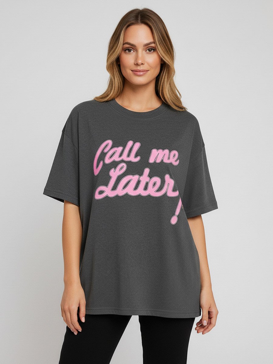 Women Grey Graphic Print T-Shirt