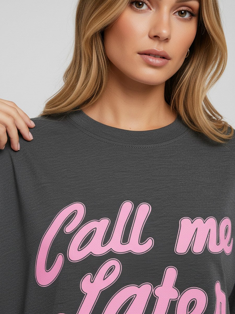 Women Grey Graphic Print T-Shirt
