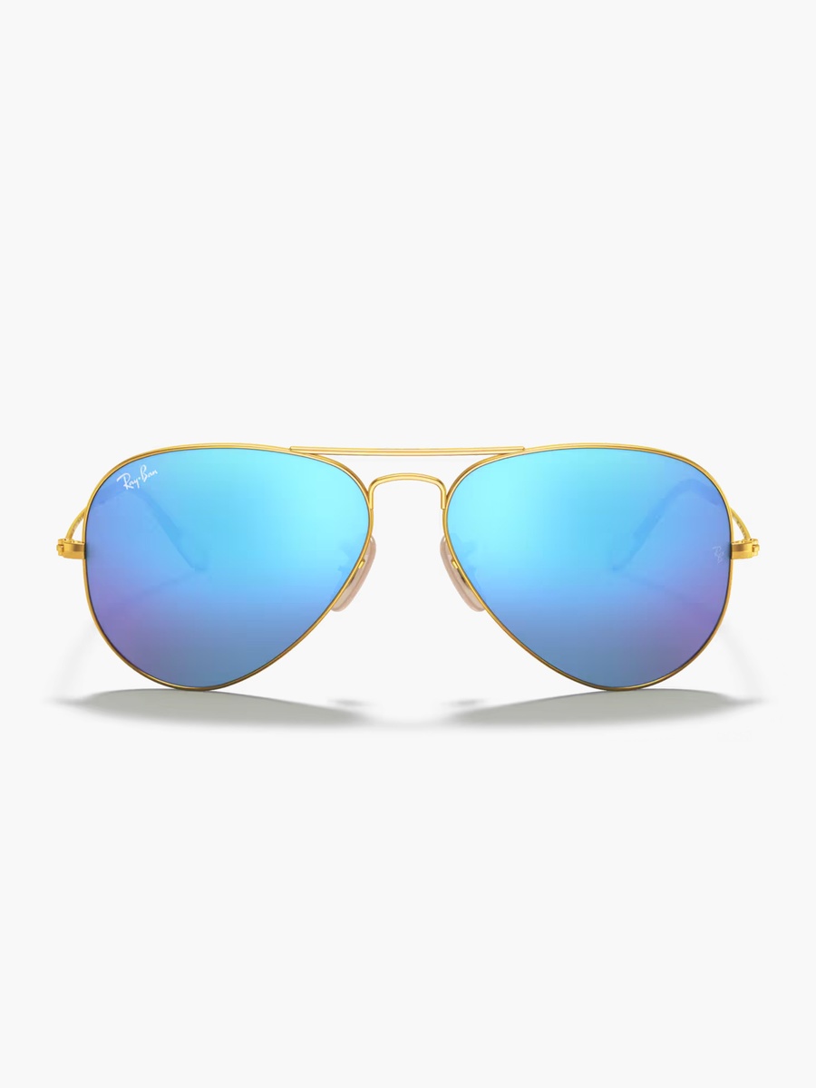 Matte Arista Full Rim Aviator Sunglasses with Nose Pad
