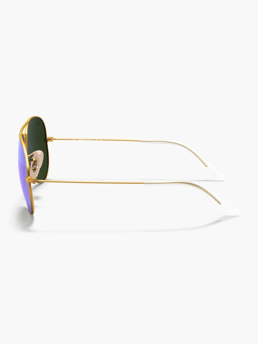 Matte Arista Full Rim Aviator Sunglasses with Nose Pad