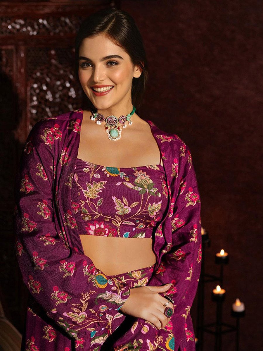 Floral Kimono, Crop Top and Pants Co-Ords