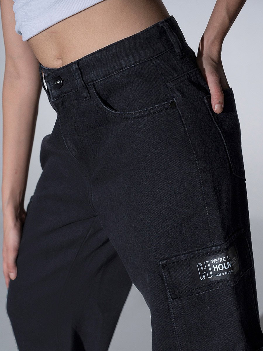 Women Black High-Rise Regular Fit Jeans