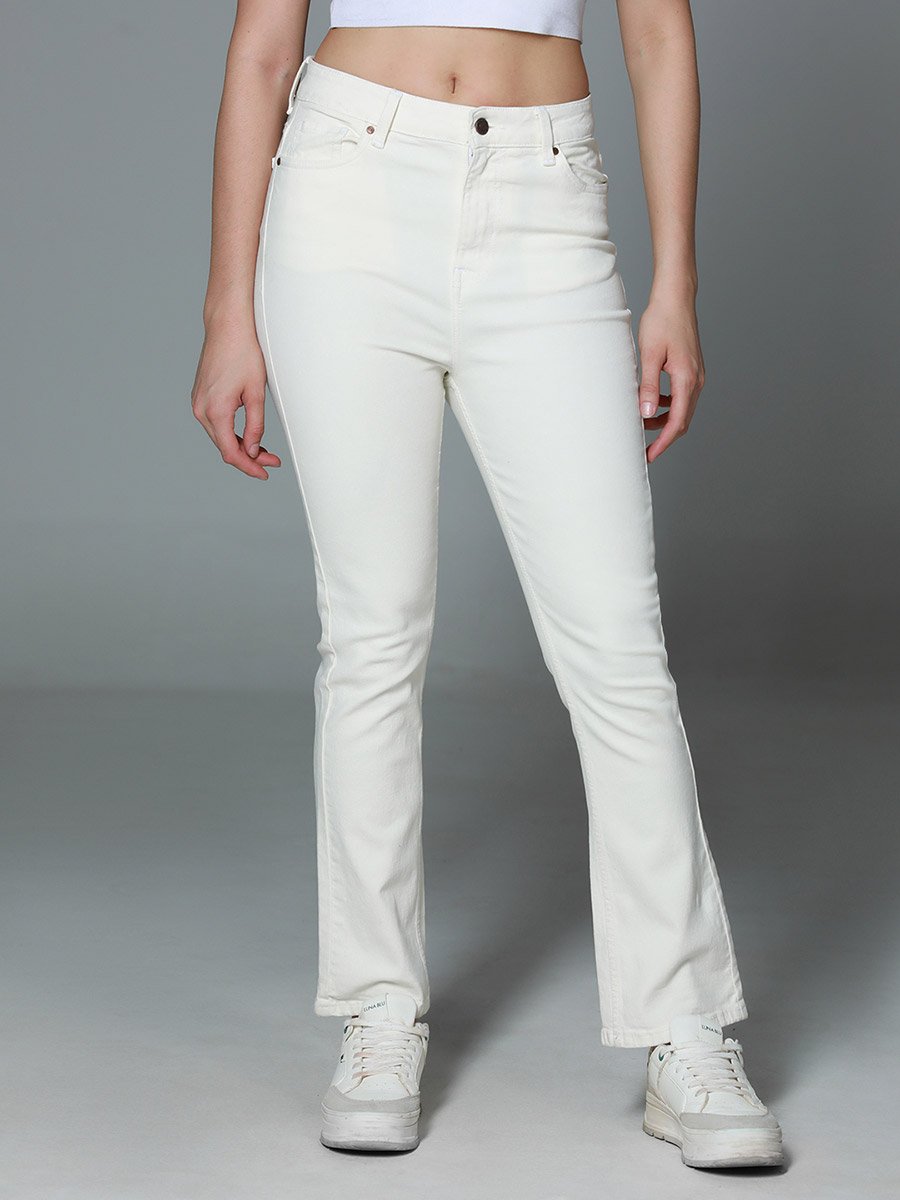 High Rise Clean Look Cotton Jeans
