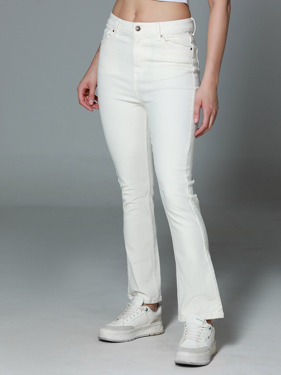 High Rise Clean Look Cotton Jeans