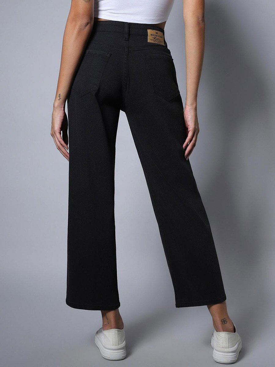 Women Stretch Dad Fit Heavy Faded Jeans