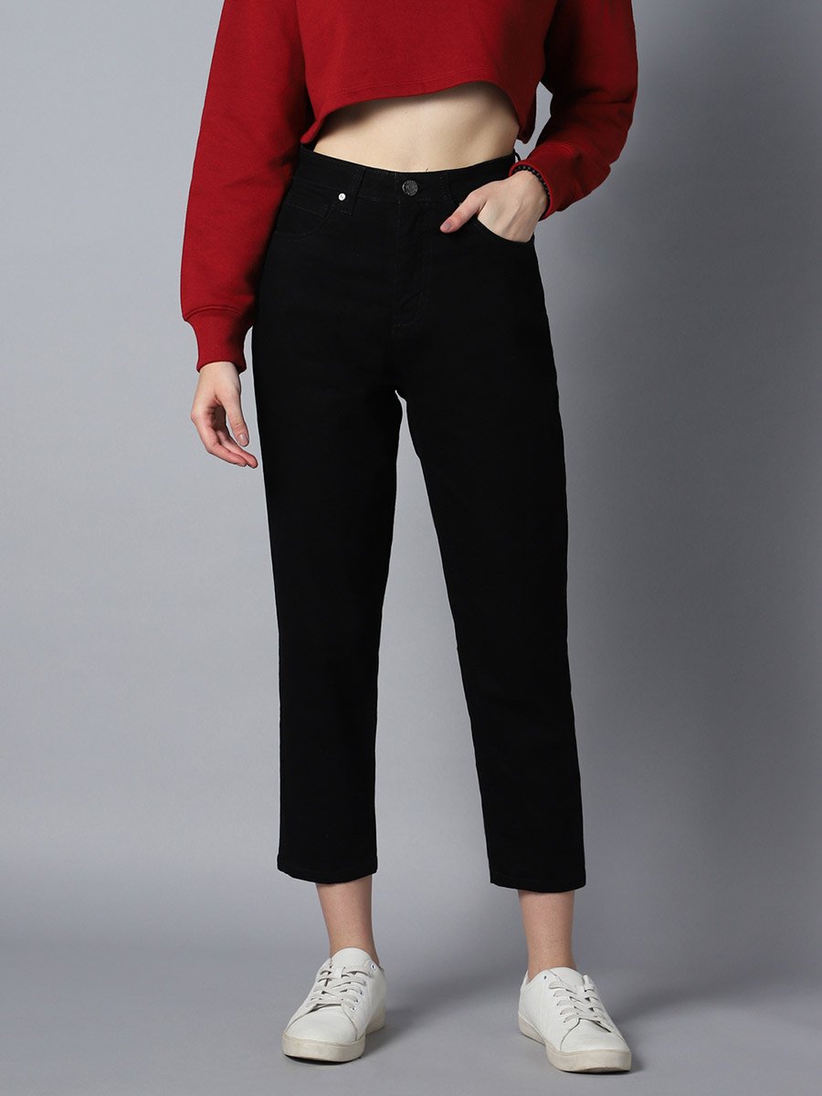 High Rise Clean Look Stretchable Cropped Jeans