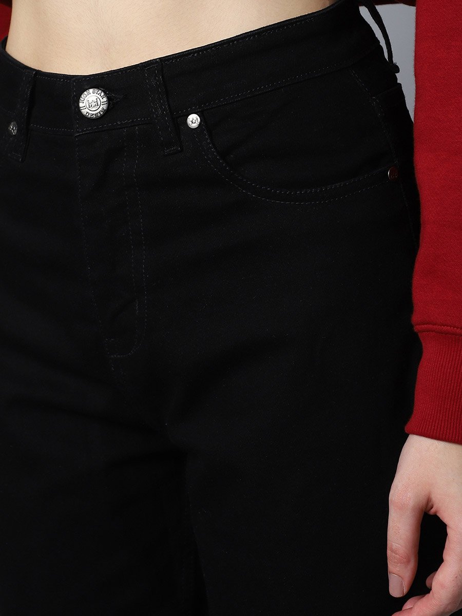 High Rise Clean Look Stretchable Cropped Jeans