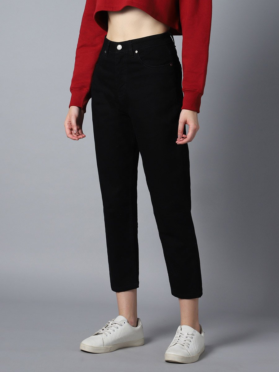 High Rise Clean Look Stretchable Cropped Jeans
