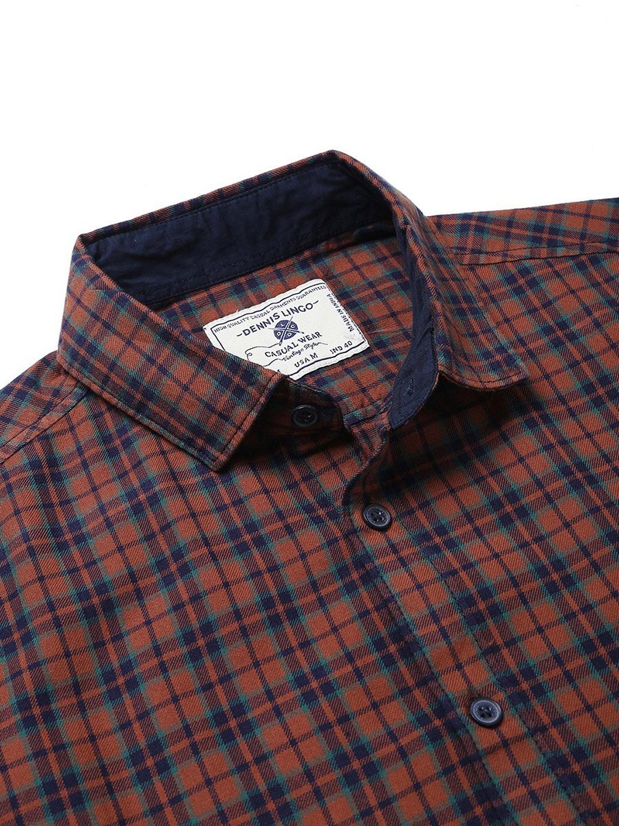 Men Slim Fit Checked Casual Shirt
