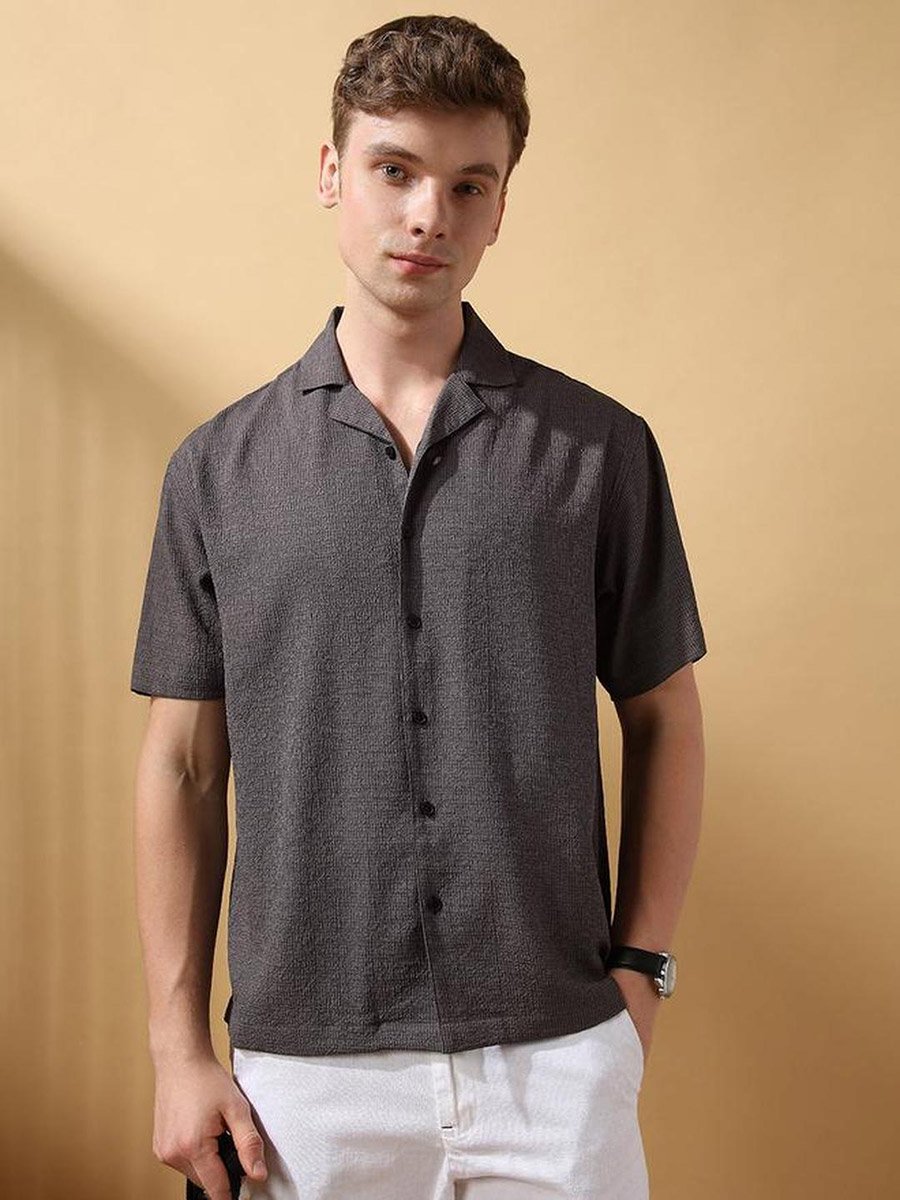 Men Relaxed Fit Textured Casual Shirt