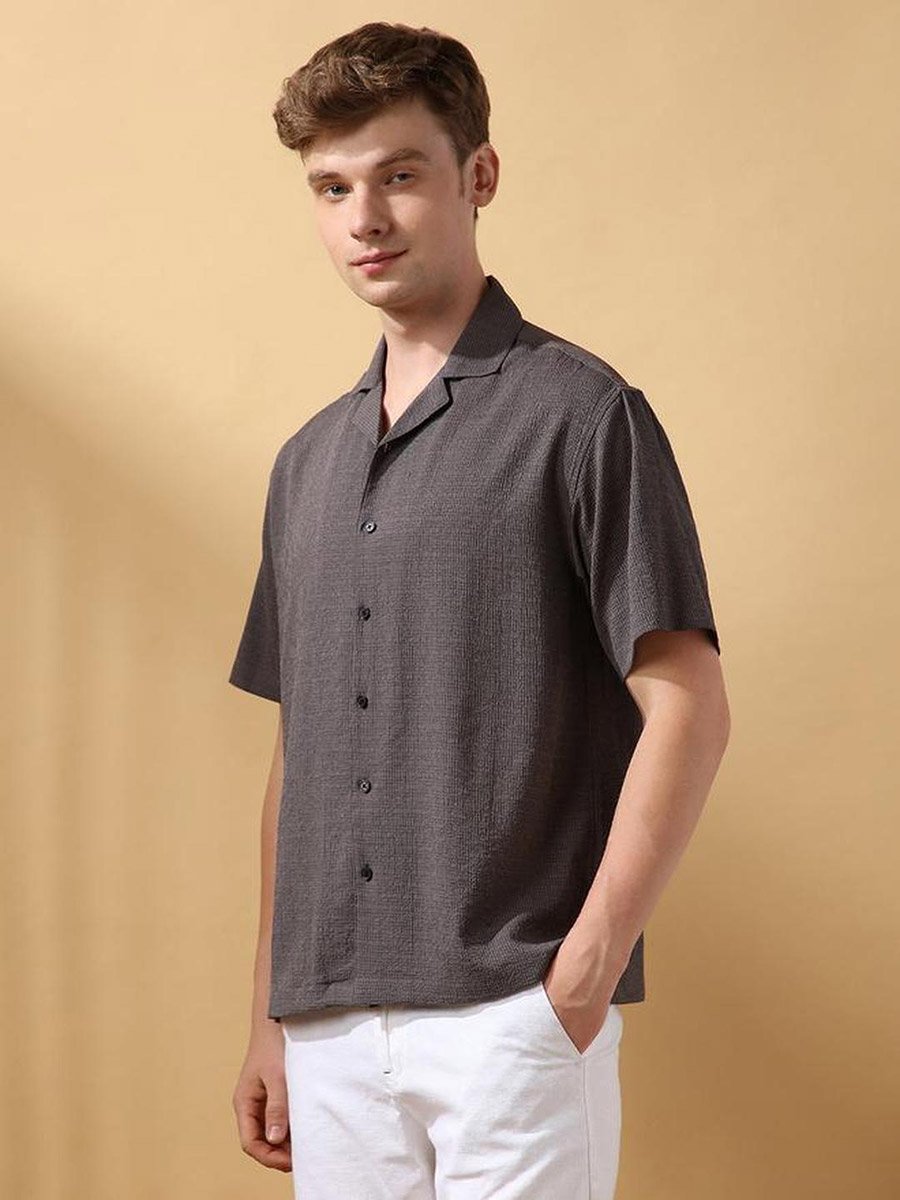 Men Relaxed Fit Textured Casual Shirt
