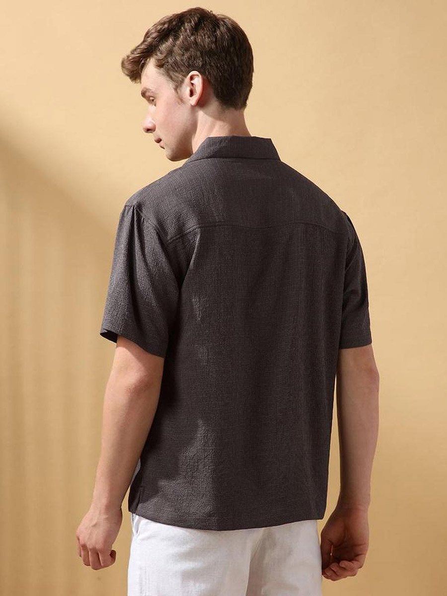Men Relaxed Fit Textured Casual Shirt