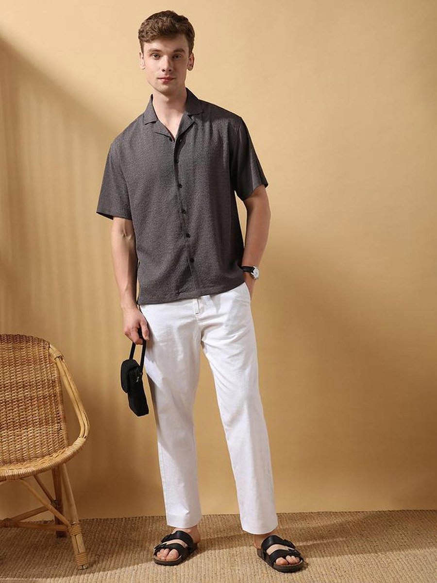 Men Relaxed Fit Textured Casual Shirt