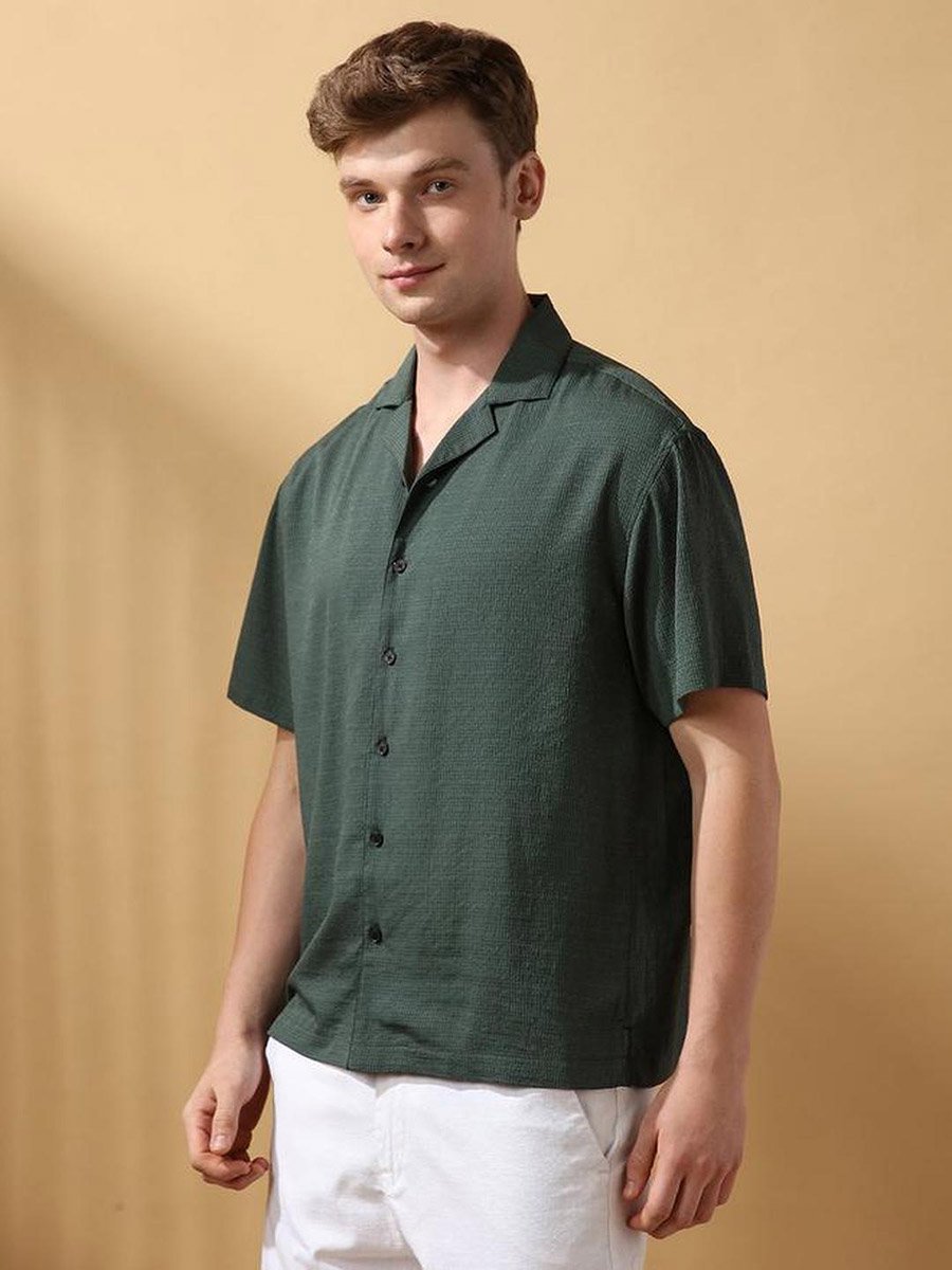 Men Relaxed Fit Textured Casual Shirt