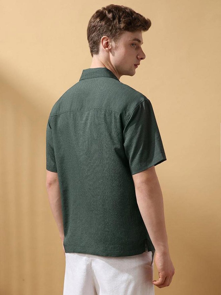 Men Relaxed Fit Textured Casual Shirt