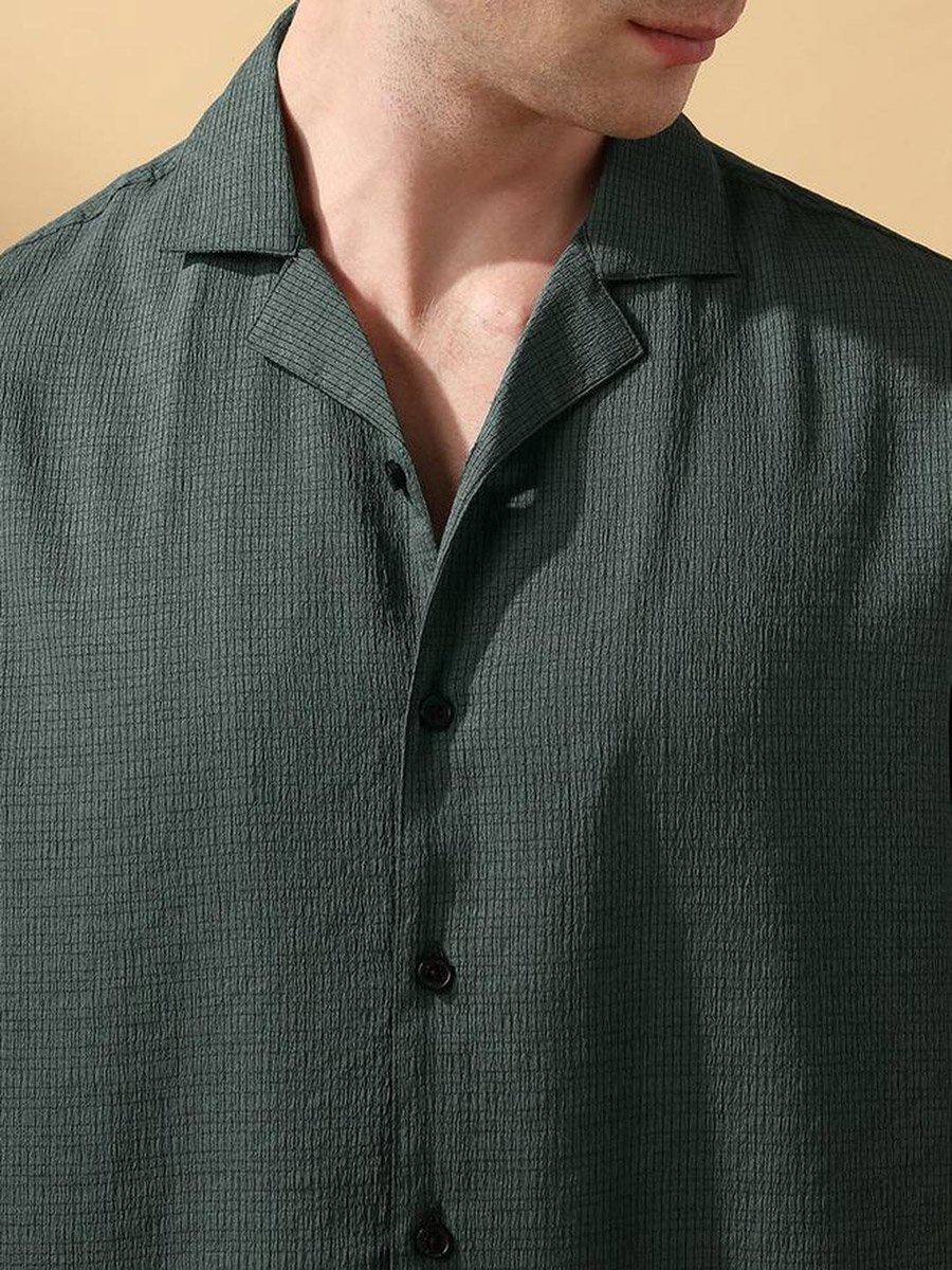 Men Relaxed Fit Textured Casual Shirt
