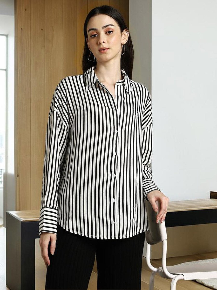 Striped Oversized Casual Shirt