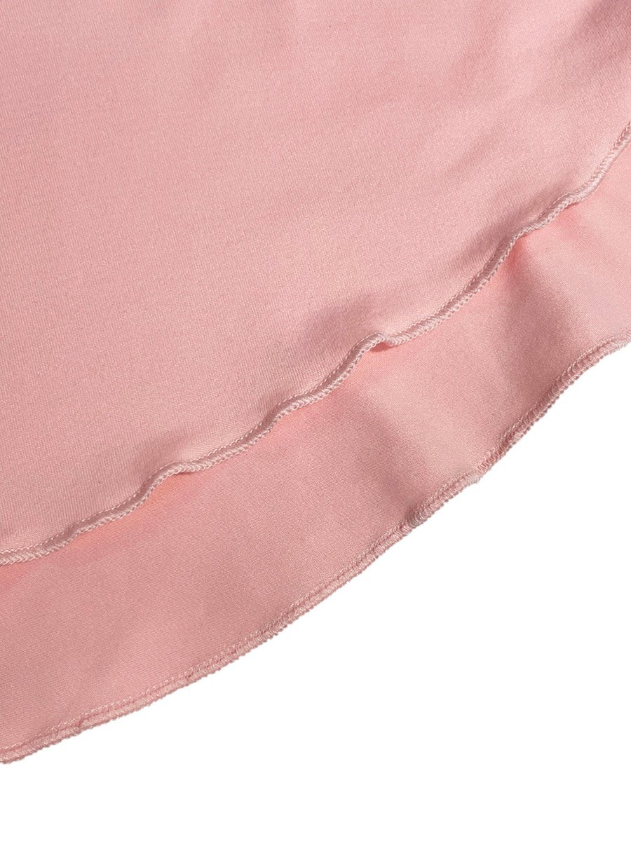 Women Pink Long Sleeve A-Line Mini Dress