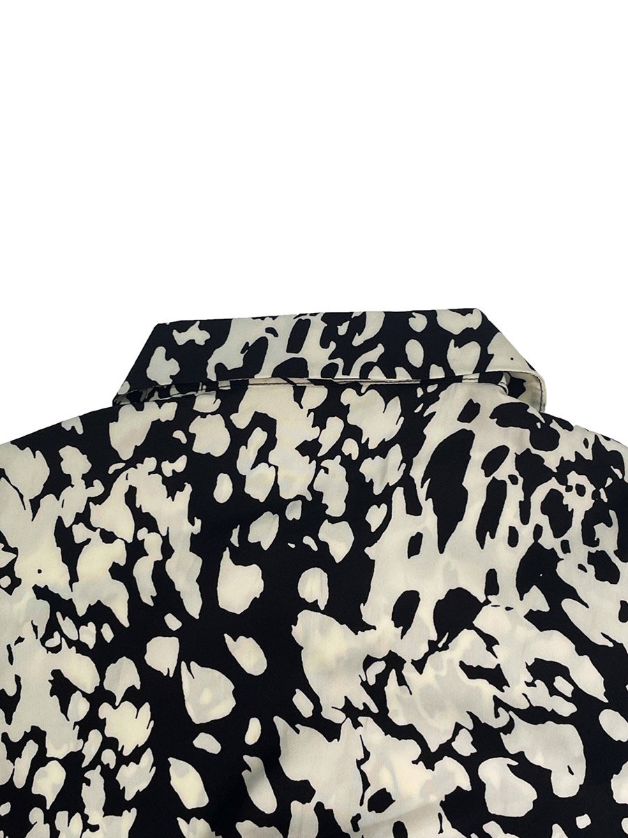 Women All-Over Printed Collared Belted Midi Dress