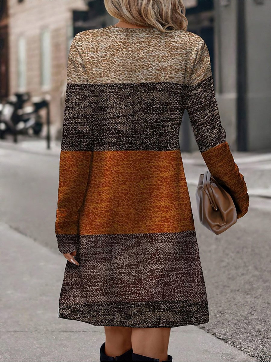 Women Color Block Mini Dress
