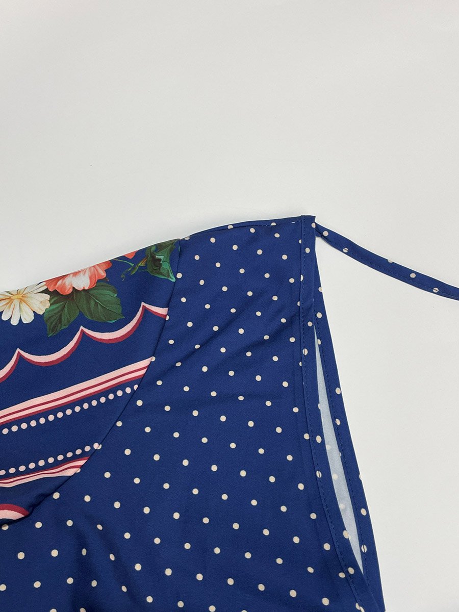 Women Floral Printed Bell Sleeve Mini Dress