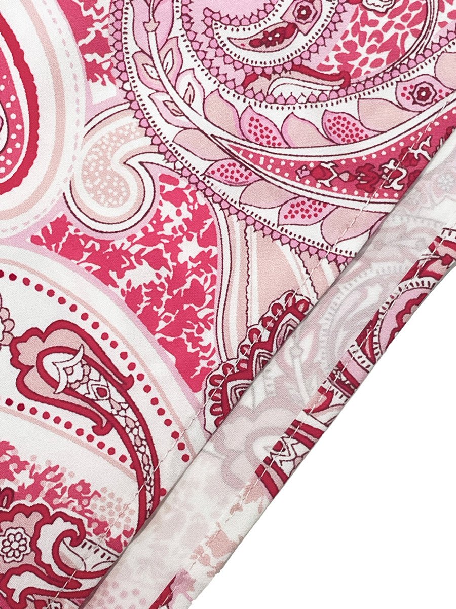 Women Pink Paisley Maxi Skirt