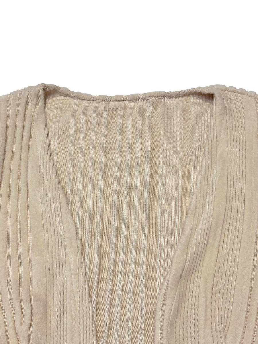 Women Ribbed Knit Front Open Shrug