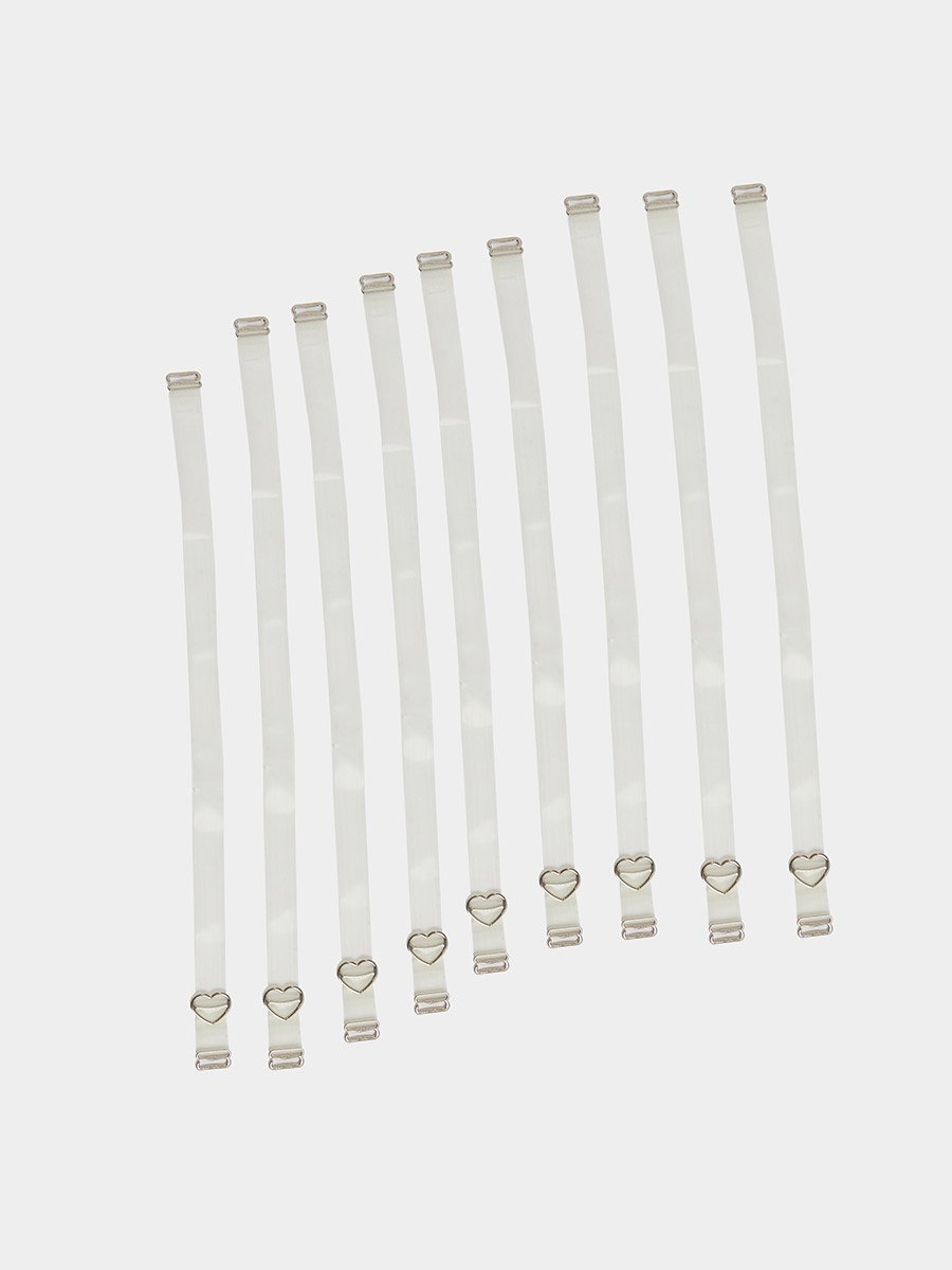 9-Piece Transparent Strap with Metal Trim