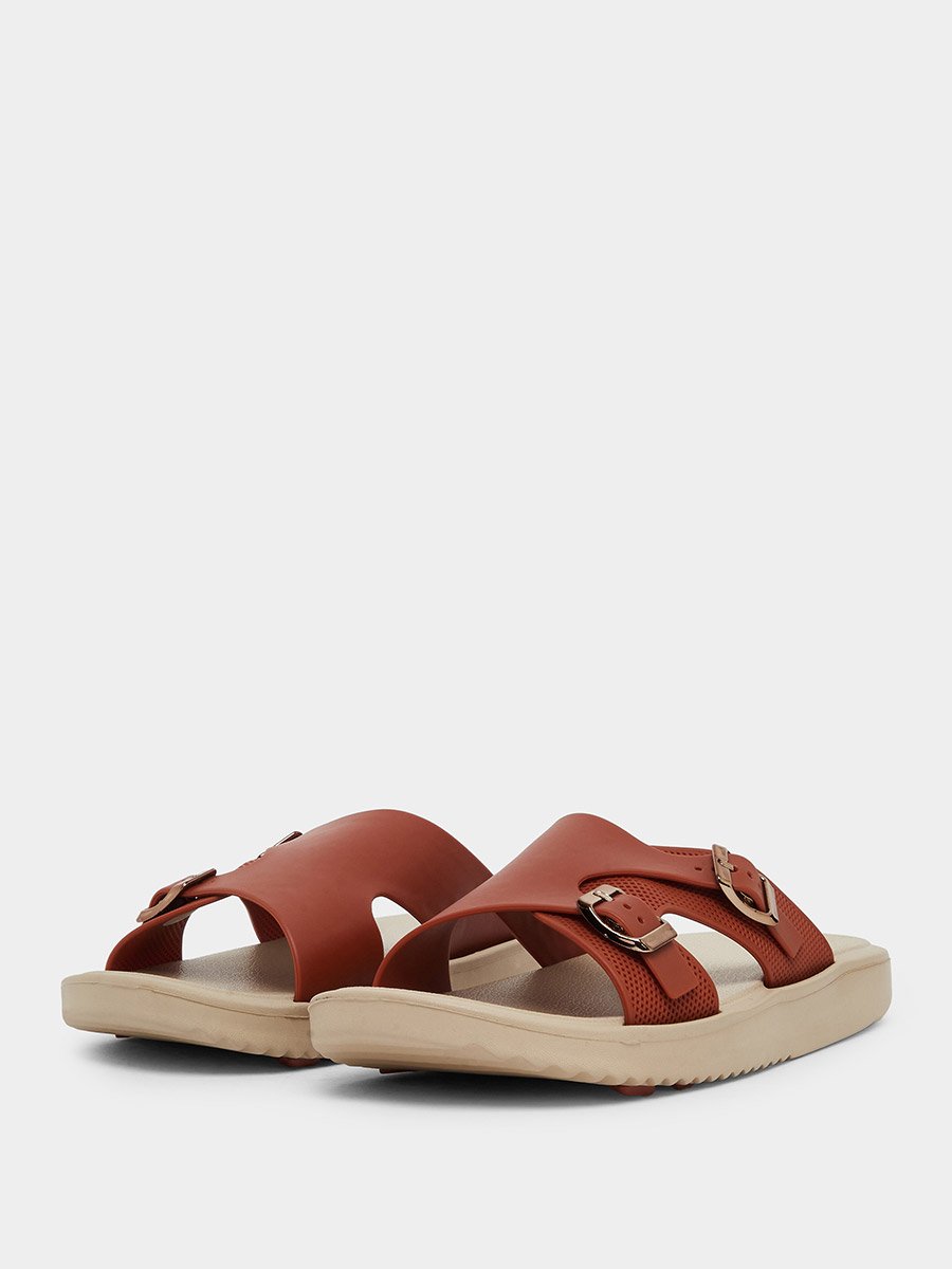 Buckle Detail Adjustable Strap Sandals