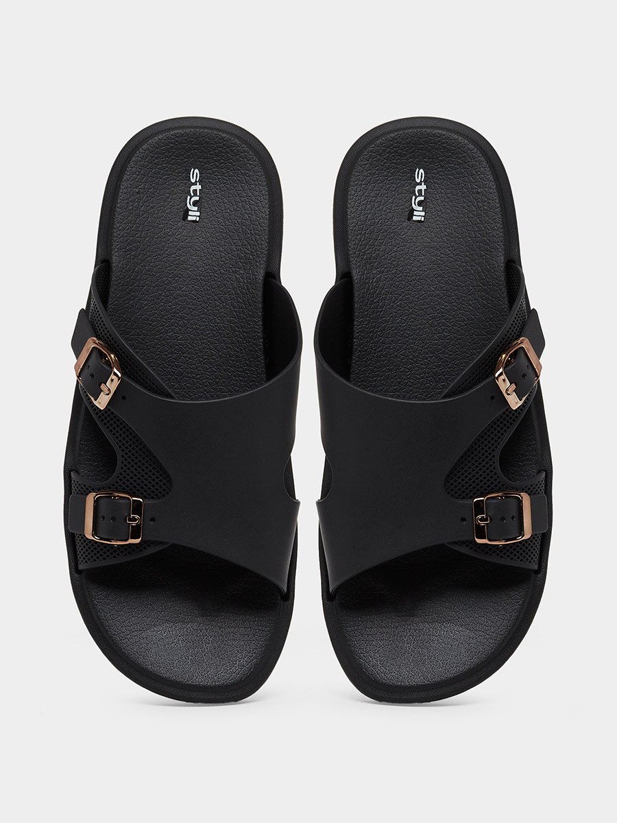 Buckle Detail Adjustable Strap Sandals